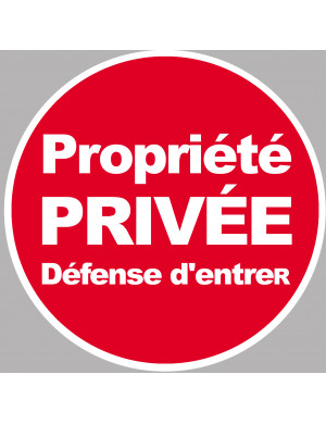 propriété privée (15cm) - Sticker / autocollant