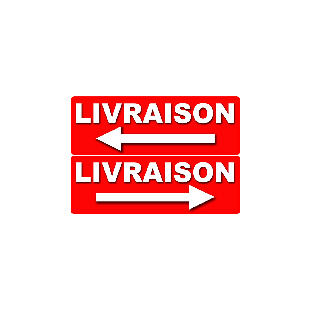 Livraison droite et gauche (2 fois 29x10cm) Sticker / autocollant