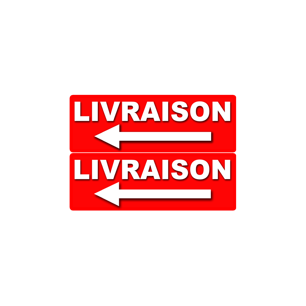 Livraison gauche (2fois 29x10cm) Sticker / autocollant