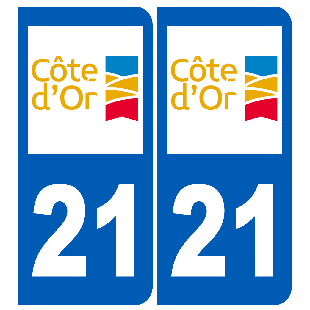 immatriculation 21 Côte-d'Or - Sticker/autocollant