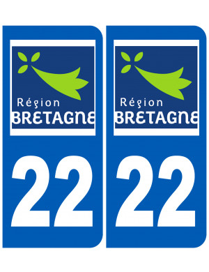 immatriculation 22 région Bretagne - Sticker/autocollant