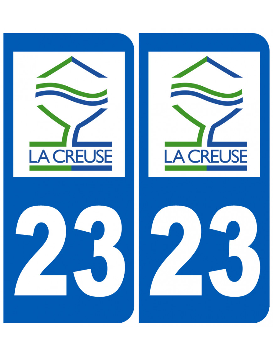 immatriculation 23 Creuse - Sticker/autocollant