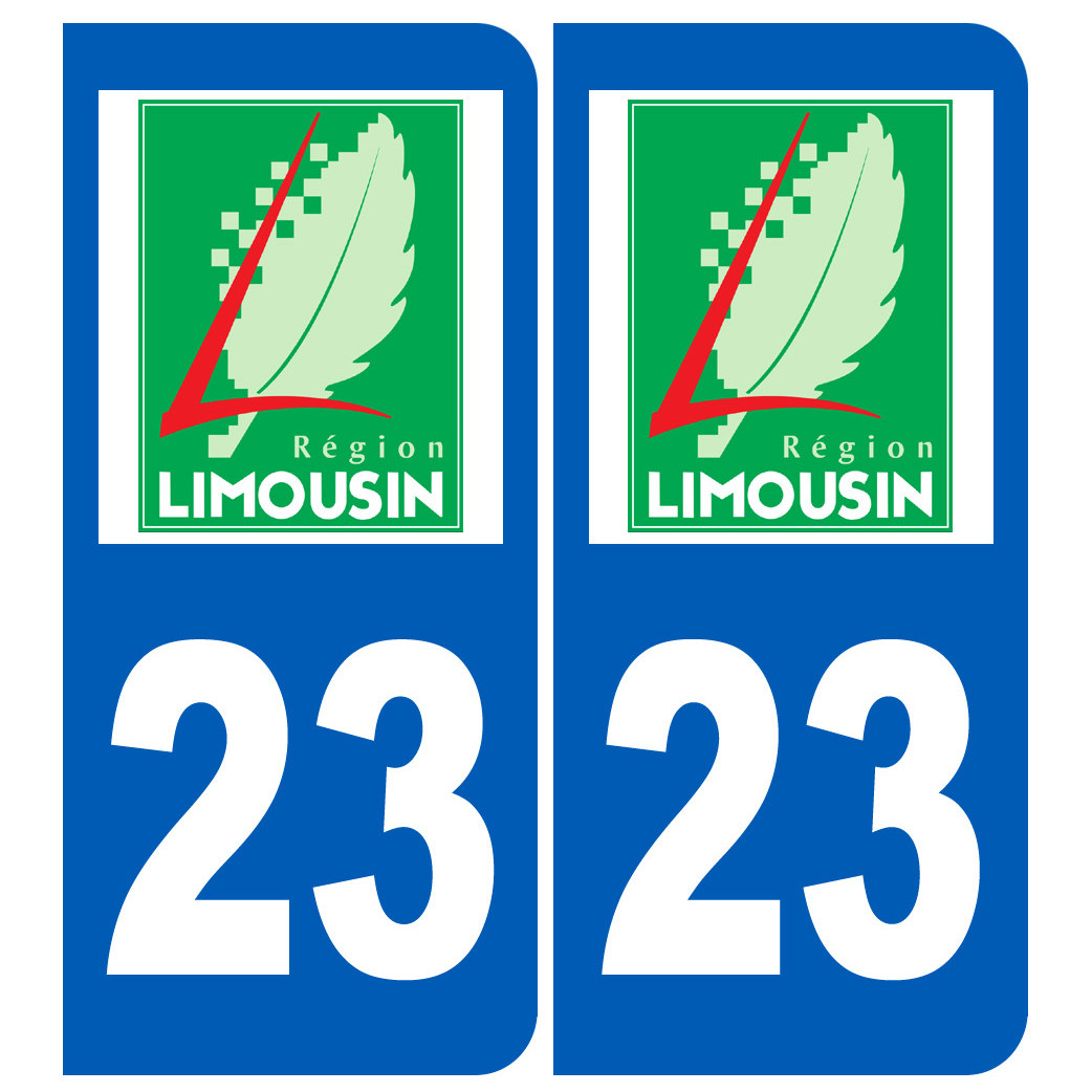 immatriculation 23 Limousin - Sticker/autocollant