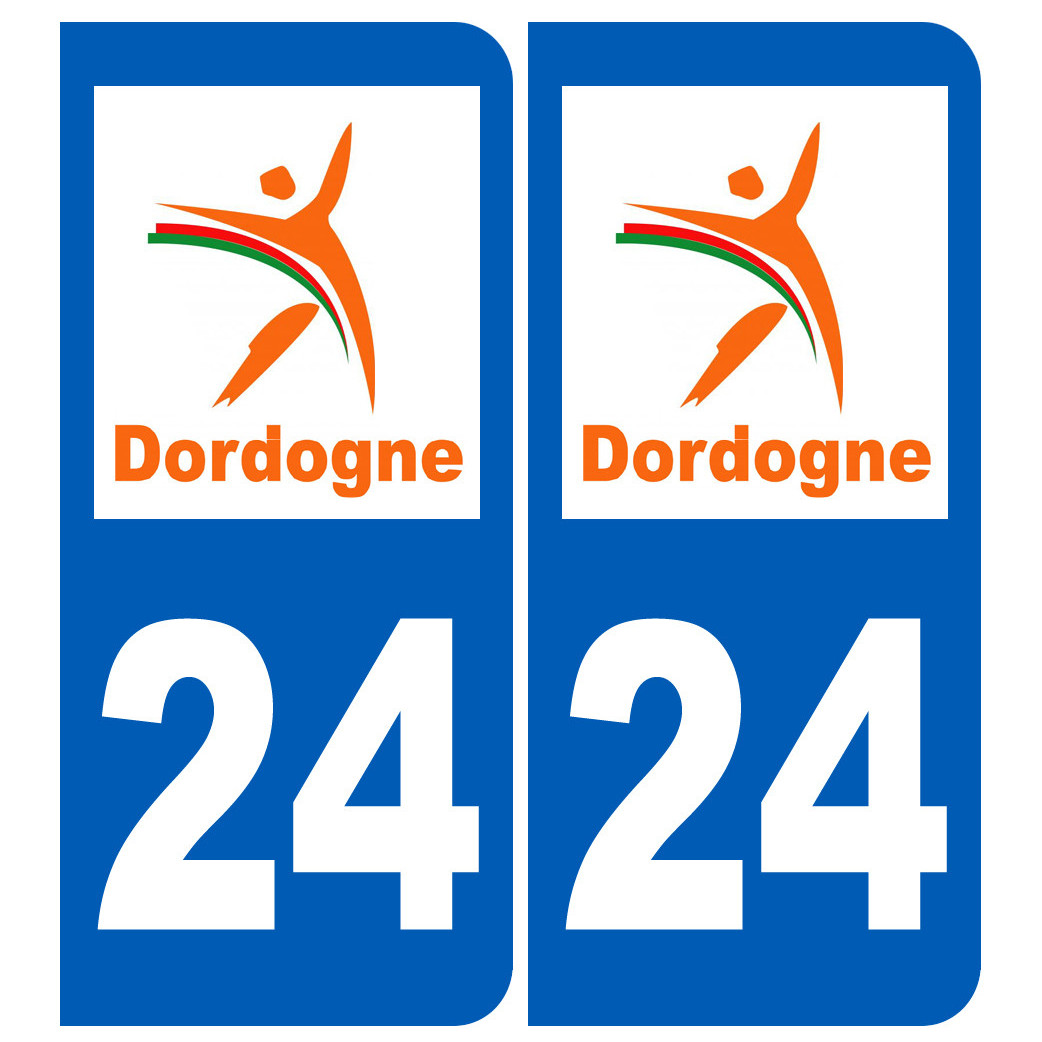 immatriculation 24 Dordogne - Sticker/autocollant