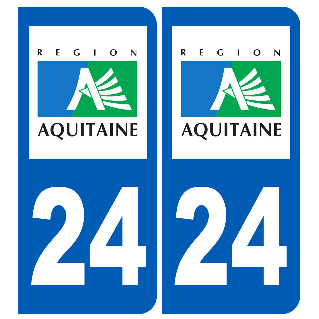 immatriculation 24 Aquitaine - Sticker/autocollant
