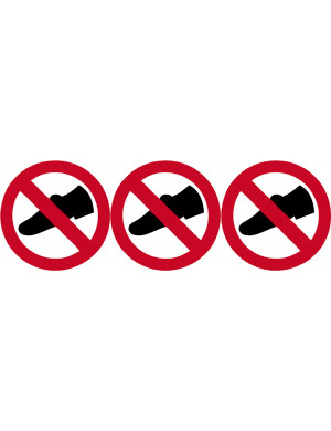 Chaussures interdites (3 fois 10cm) - Sticker/autocollant
