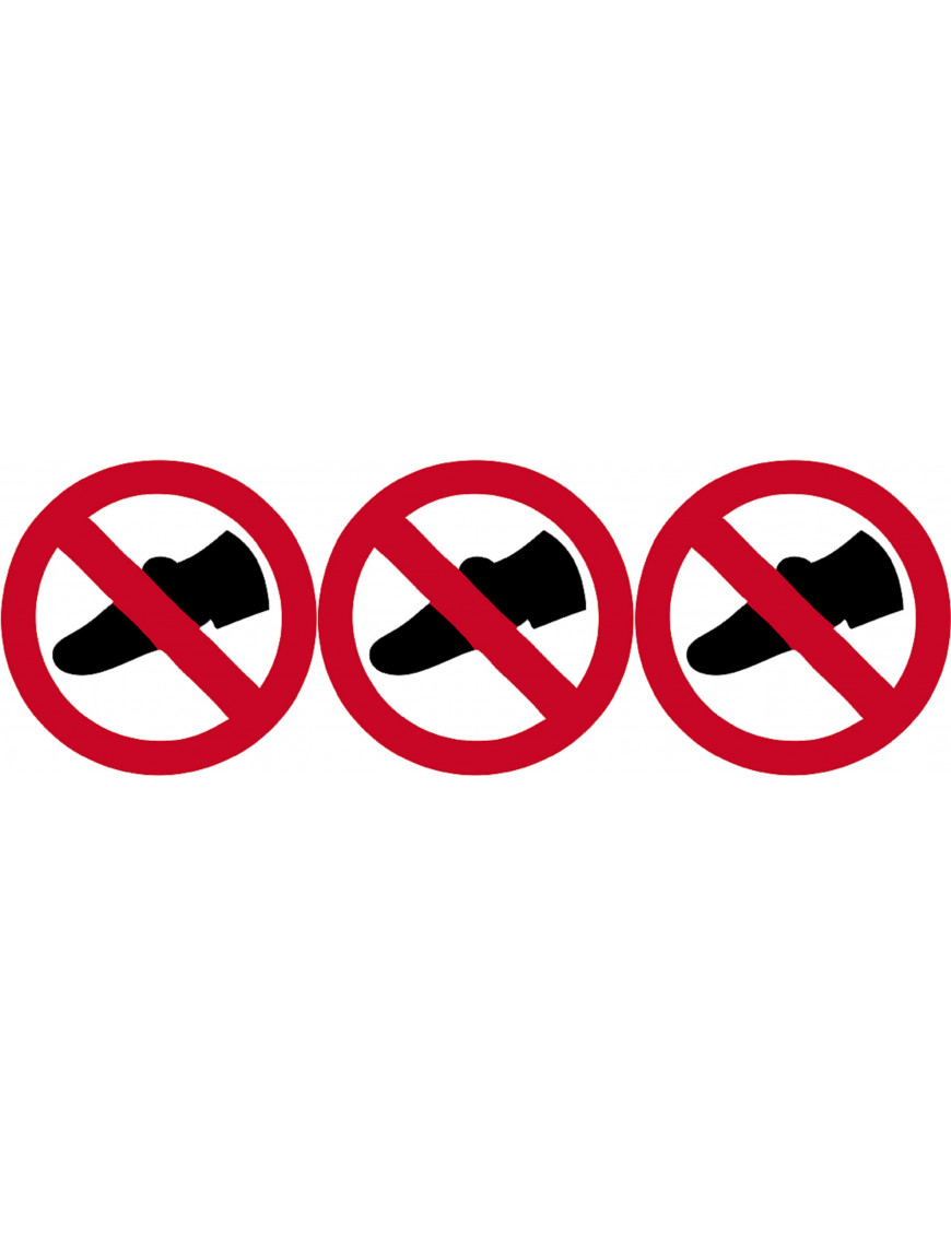 Chaussures interdites (3 fois 10cm) - Sticker/autocollant