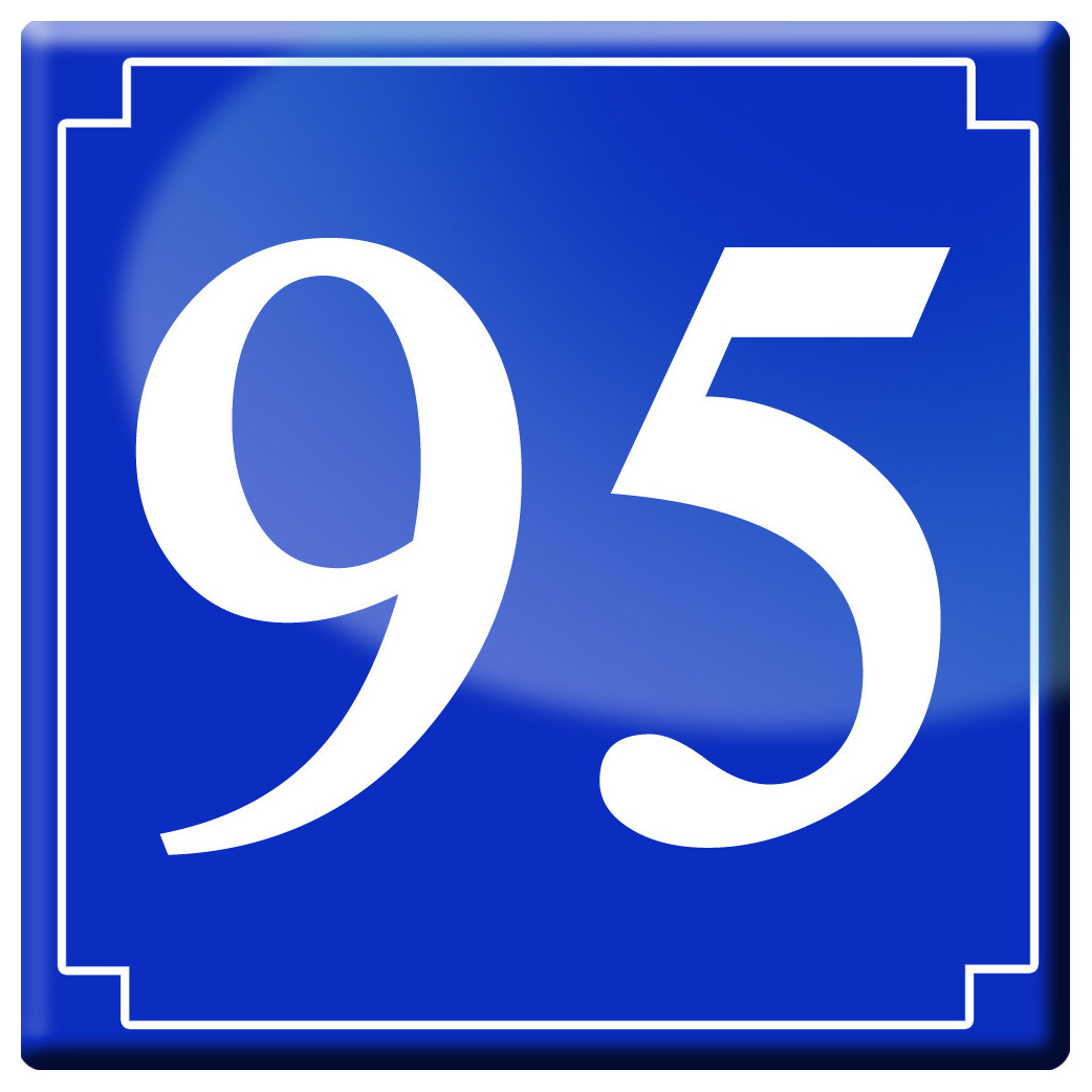 numéroderue95 - classique 10x10cm - Sticker/autocollant