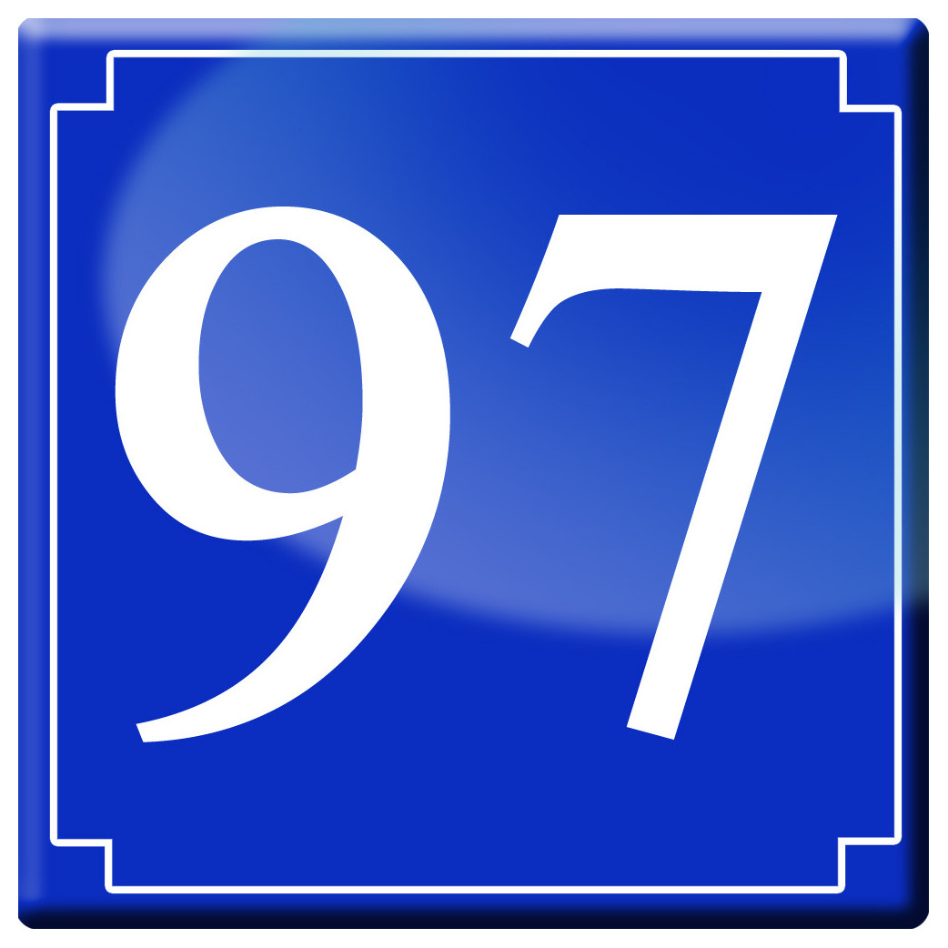 numéroderue97 - classique 10x10cm - Sticker/autocollant