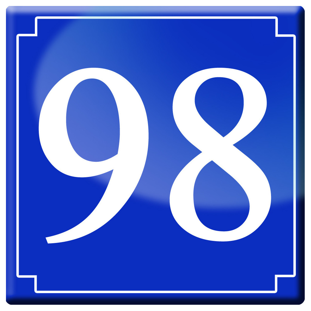 numéroderue98 - classique 10x10cm - Sticker/autocollant