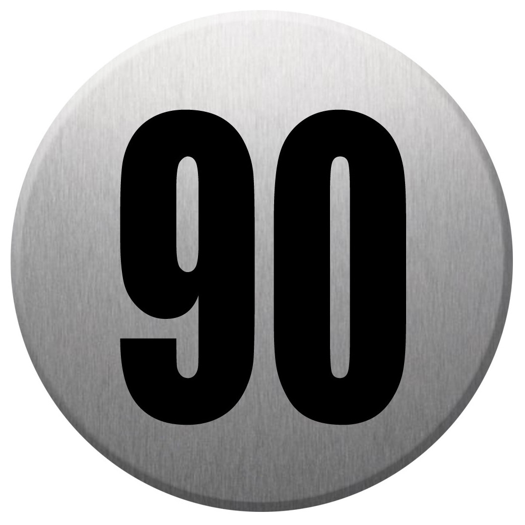 numéroderue90 - gris brossé 10x10cm - Sticker/autocollant