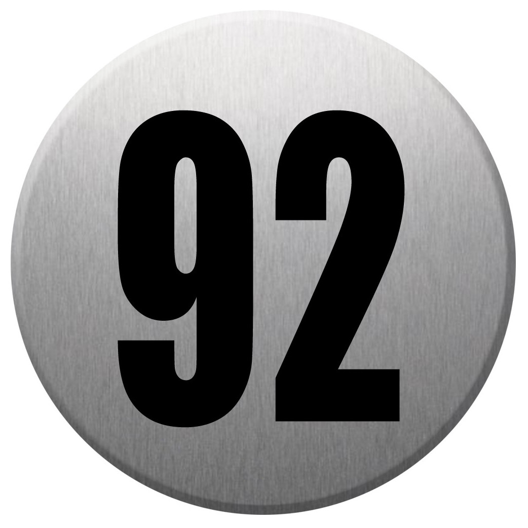 numéroderue92 - gris brossé 10x10cm - Sticker/autocollant