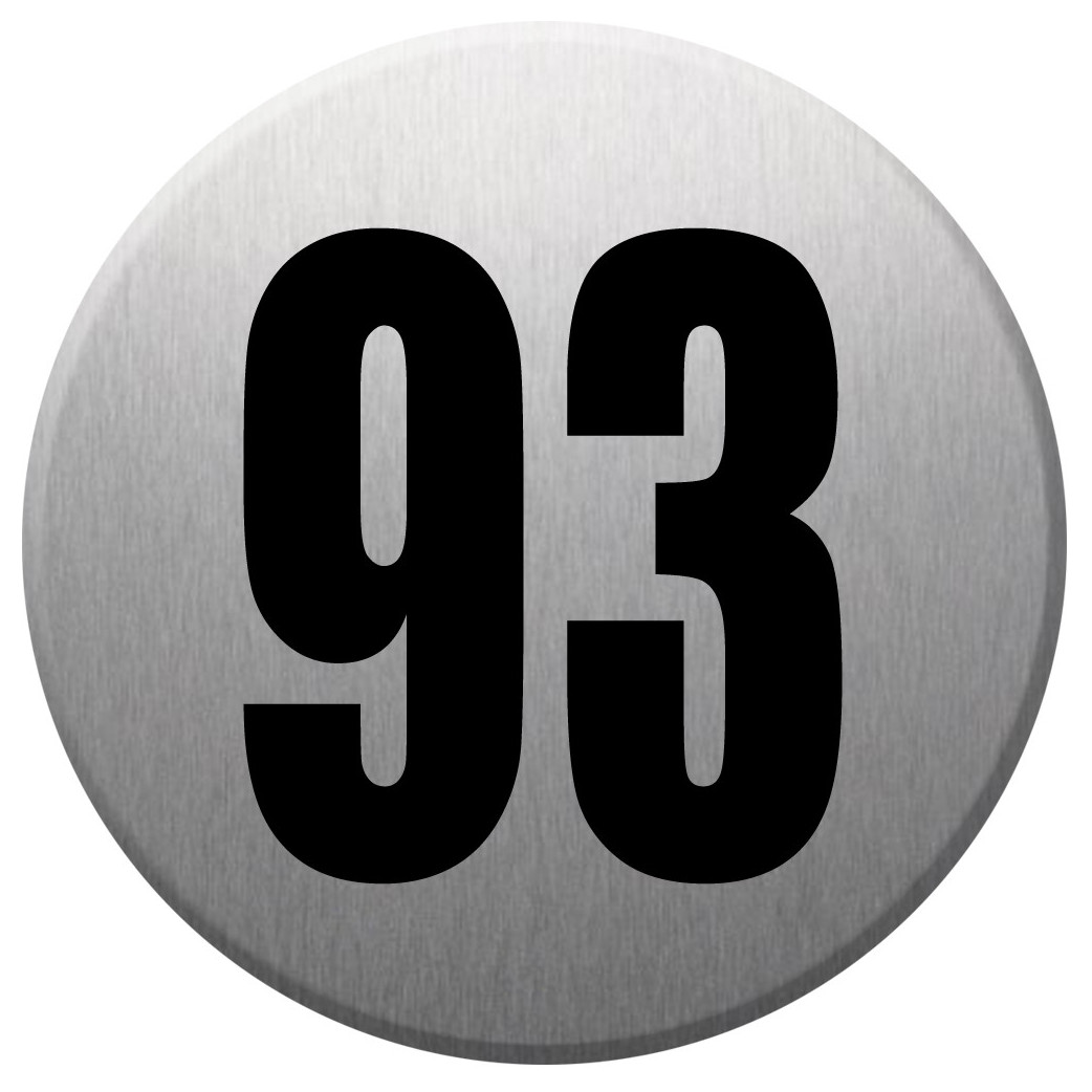 numéroderue93 - gris brossé 10x10cm - Sticker/autocollant