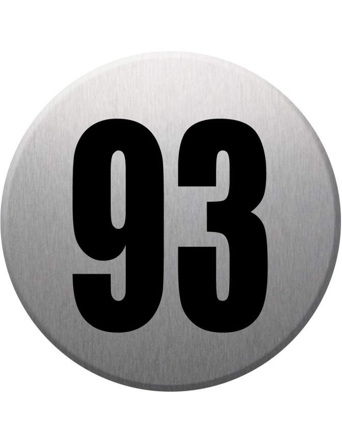 numéroderue93 - gris brossé 10x10cm - Sticker/autocollant numéroderue93 - gris brossé 10x10cm - Sticker/autocollant