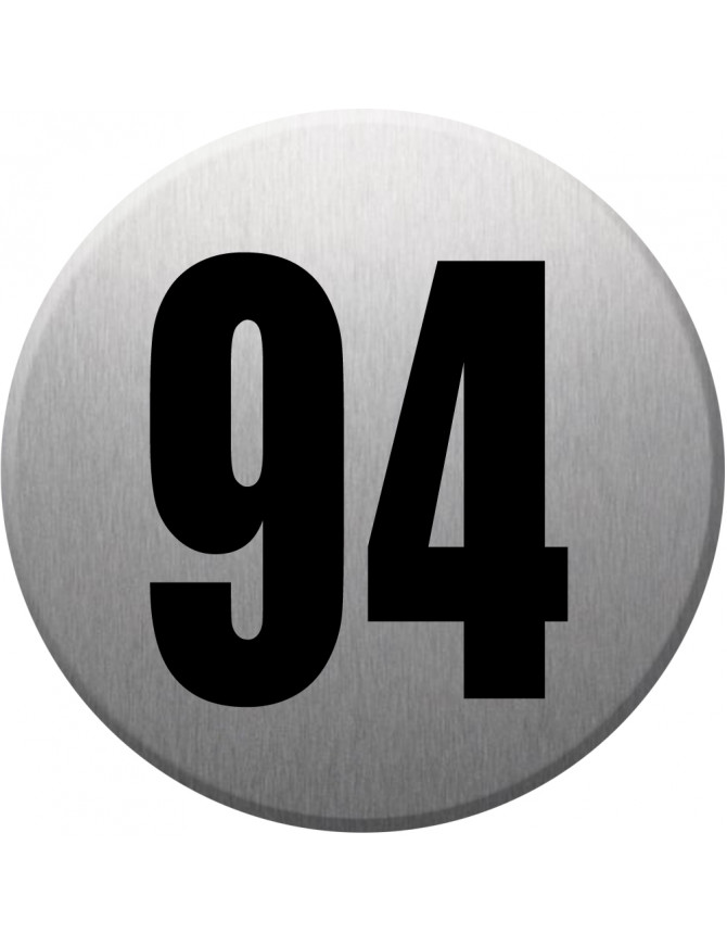 numéroderue94 - gris brossé 10x10cm - Sticker/autocollant numéroderue94 - gris brossé 10x10cm - Sticker/autocollant