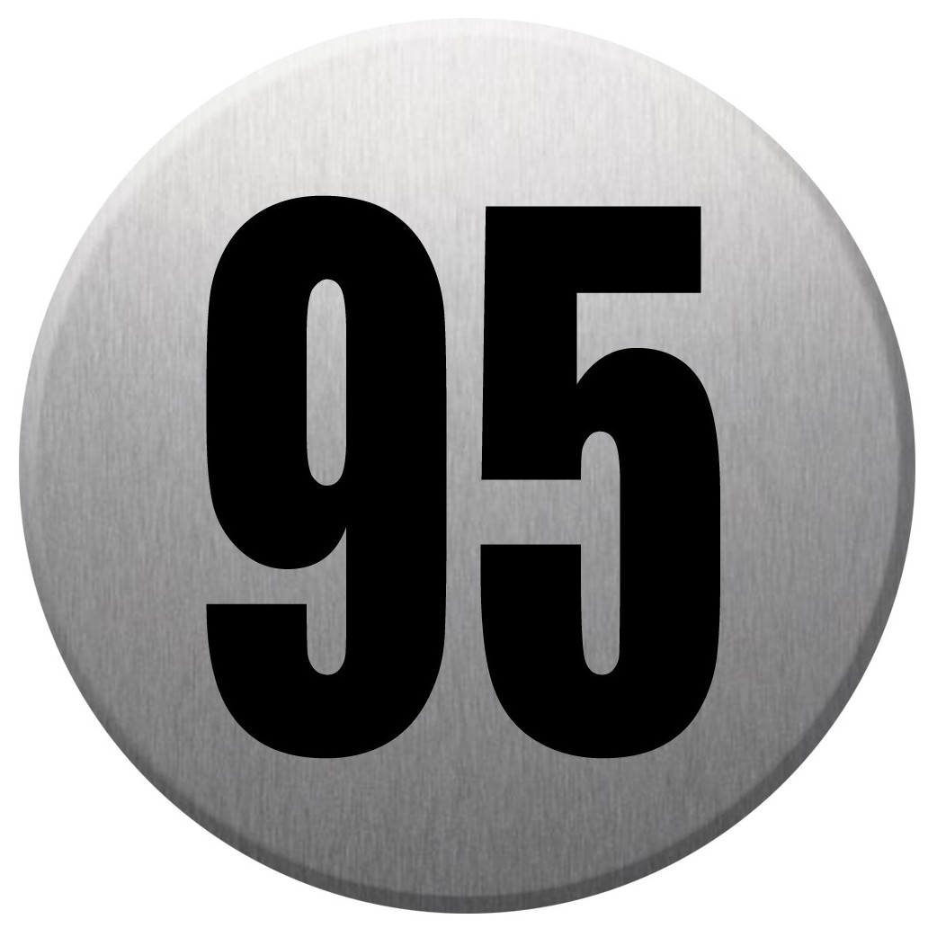 numéroderue95 - gris brossé 10x10cm - Sticker/autocollant