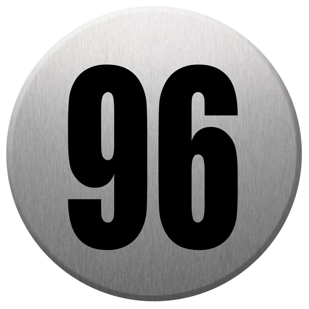 numéroderue96 - gris brossé 10x10cm - Sticker/autocollant