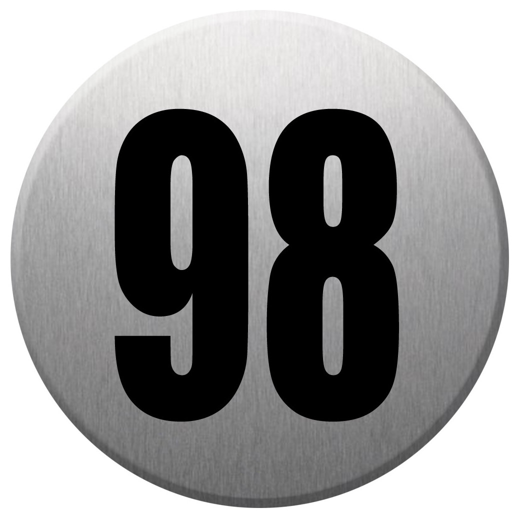 numéroderue98 - gris brossé 10x10cm - Sticker/autocollant