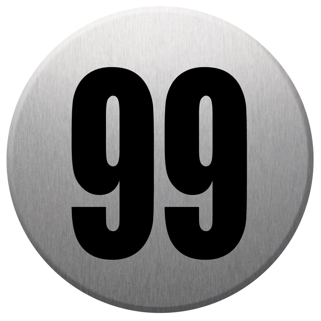 numéroderue99 - gris brossé 10x10cm - Sticker/autocollant