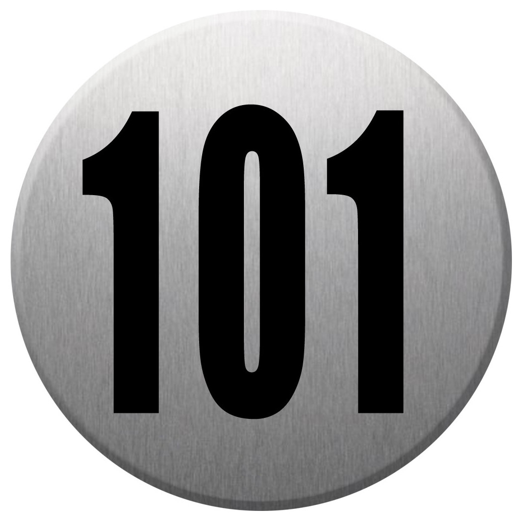 numéroderue101 - gris brossé 10x10cm - Sticker/autocollant