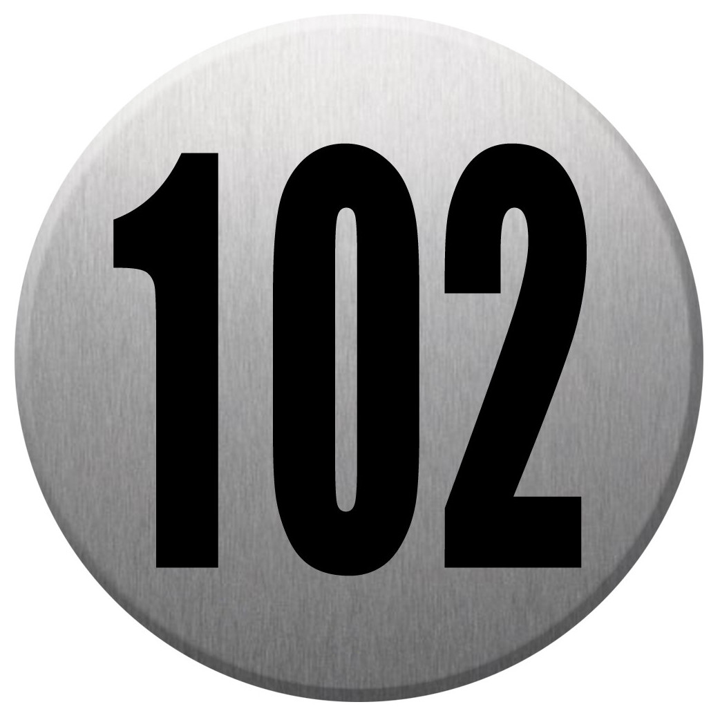 numéroderue102 - gris brossé 10x10cm - Sticker/autocollant