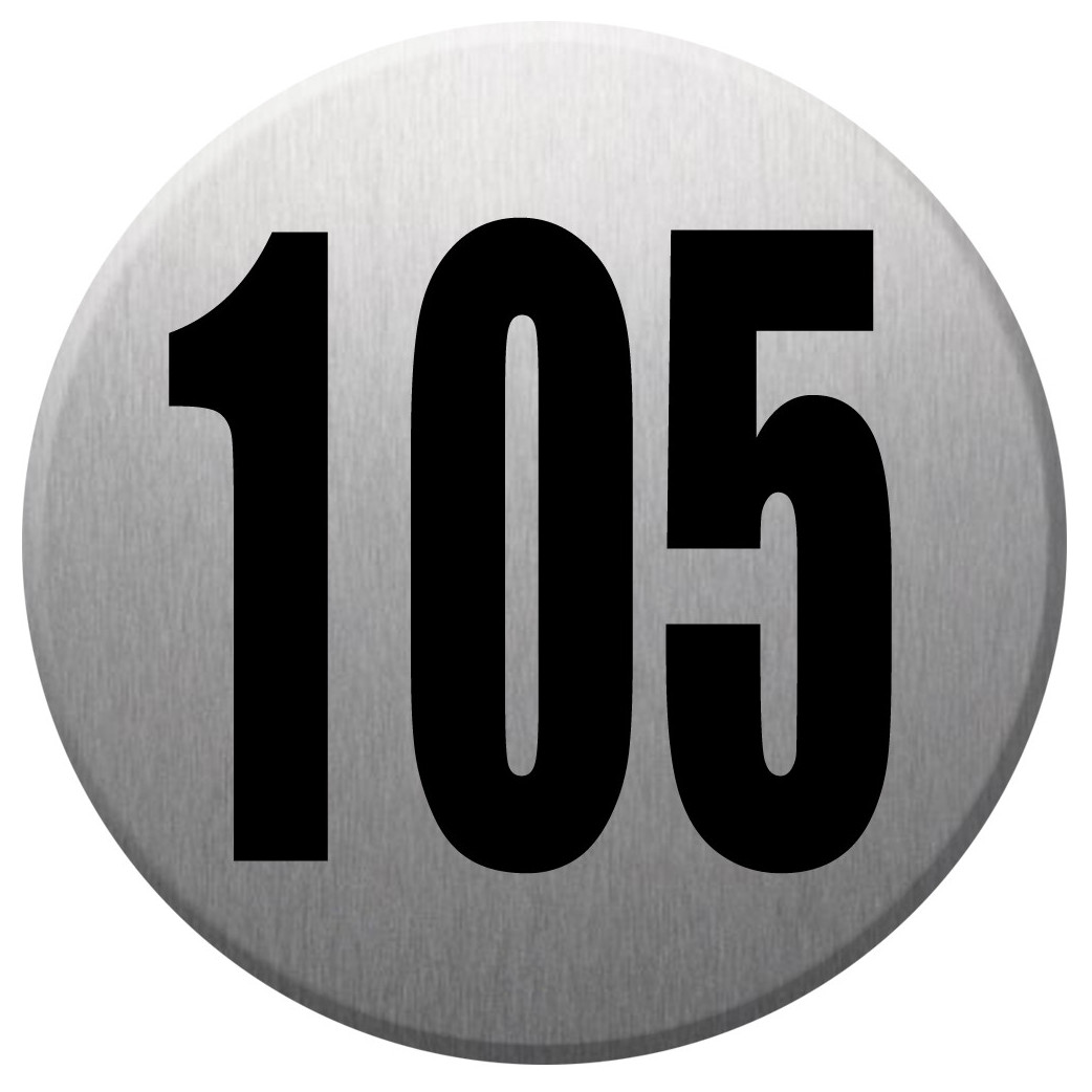 numéroderue105 - gris brossé 10x10cm - Sticker/autocollant