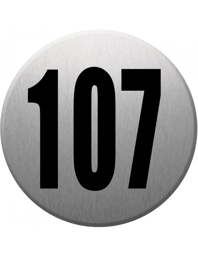 numéroderue107 - gris brossé 10x10cm - Sticker/autocollant numéroderue107 - gris brossé 10x10cm - Sticker/autocollant