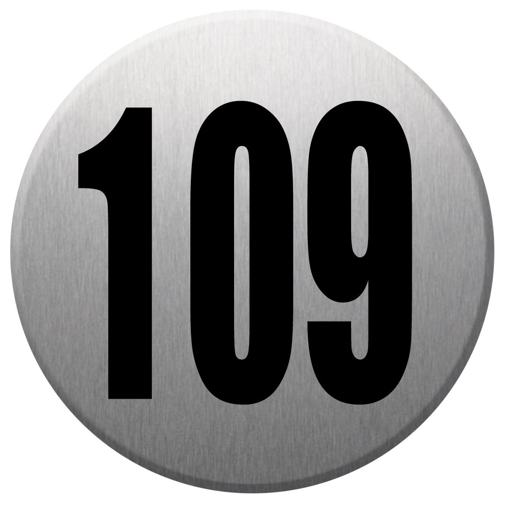 numéroderue109 - gris brossé 10x10cm - Sticker/autocollant