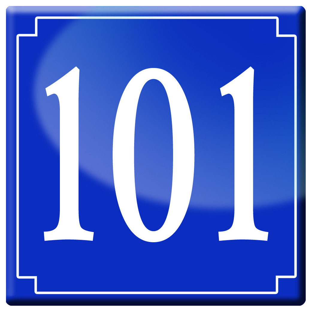 numéroderue101 - classique 10x10cm - Sticker/autocollant