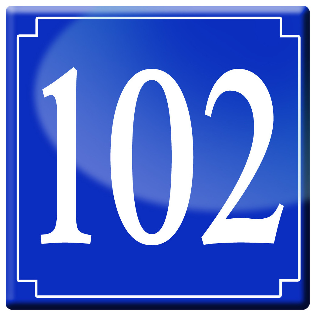 numéroderue102 - classique 10x10cm - Sticker/autocollant