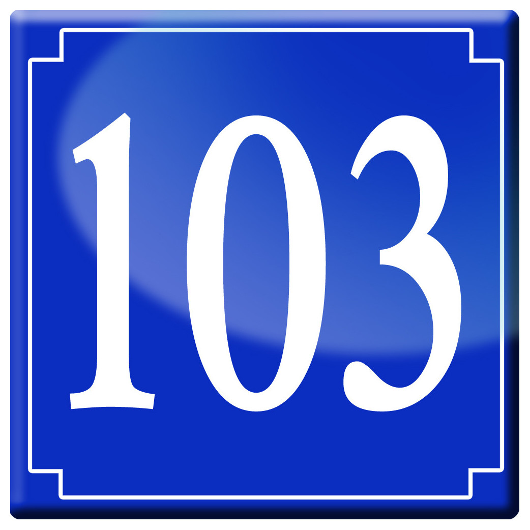 numéroderue103 - classique 10x10cm - Sticker/autocollant