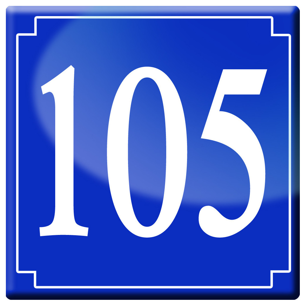 numéroderue105 - classique 10x10cm - Sticker/autocollant