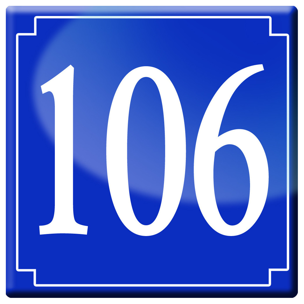 numéroderue106 - classique 10x10cm - Sticker/autocollant