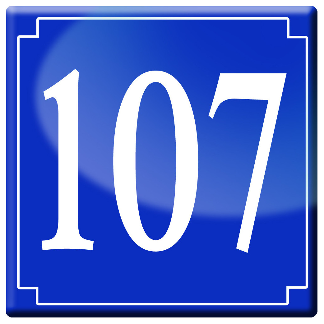 numéroderue107 - classique 10x10cm - Sticker/autocollant