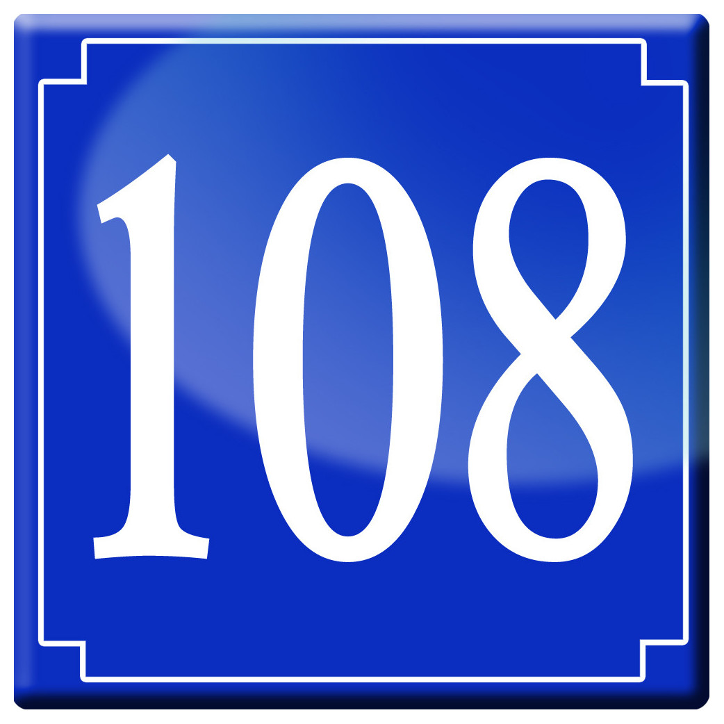 numéroderue108 - classique 10x10cm - Sticker/autocollant