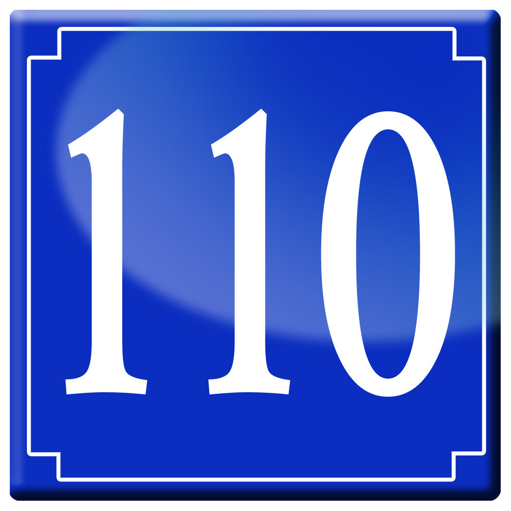 numéroderue110 - classique 10x10cm - Sticker/autocollant