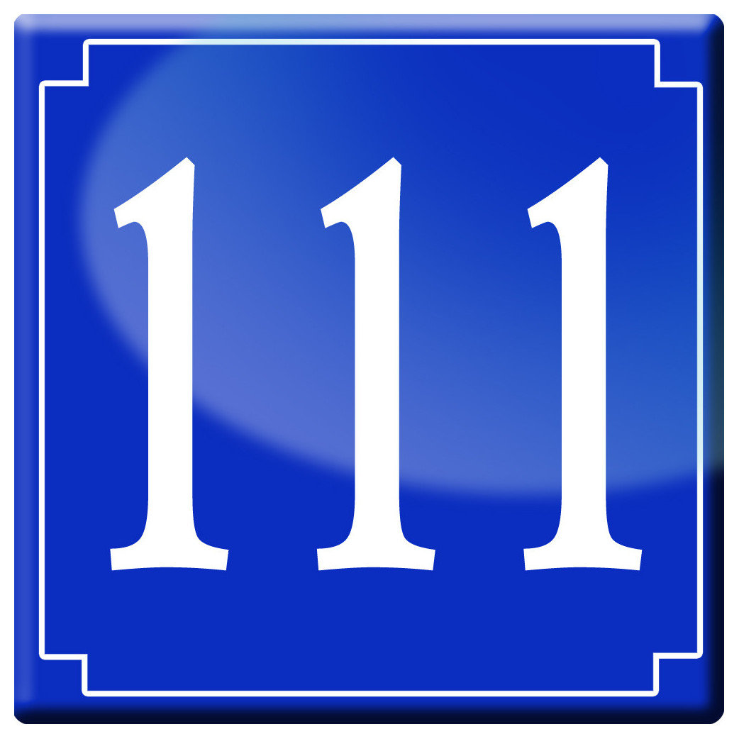 numéroderue111 - classique 10x10cm - Sticker/autocollant