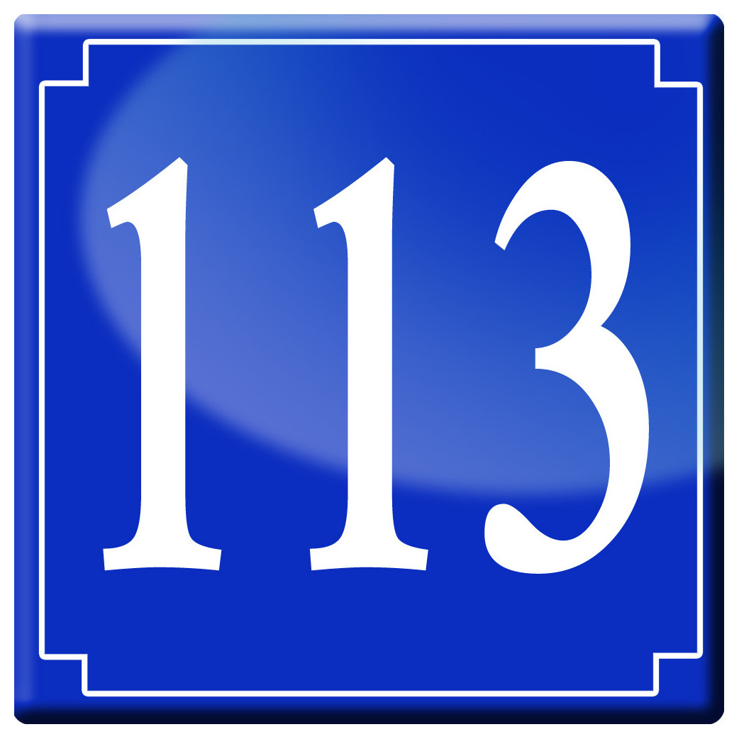 numéroderue113 - classique 10x10cm - Sticker/autocollant