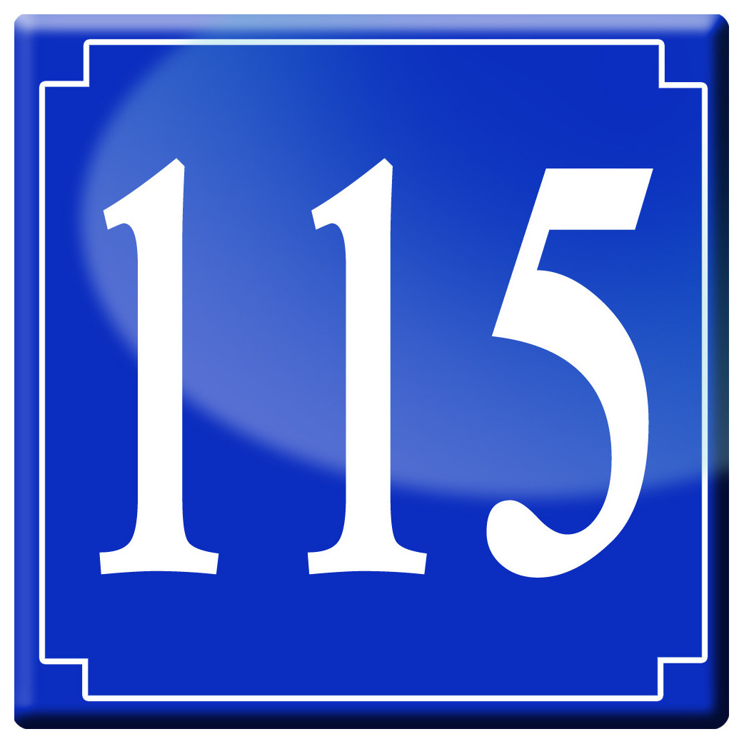 numéroderue115 - classique 10x10cm - Sticker/autocollant