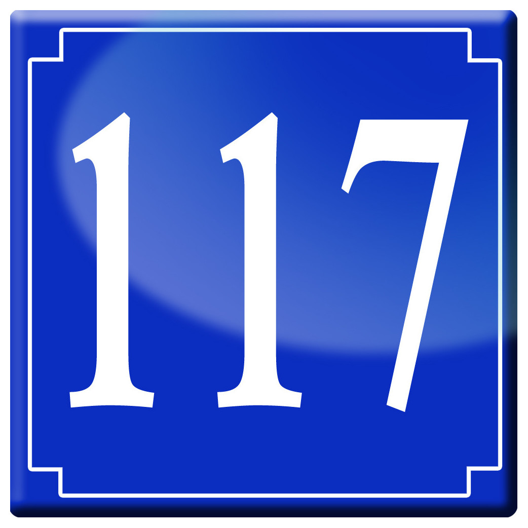 numéroderue117 - classique 10x10cm - Sticker/autocollant