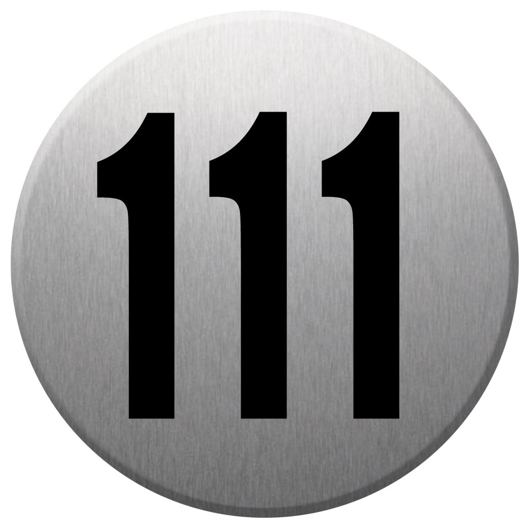 numéroderue111 - gris brossé 10x10cm - Sticker/autocollant