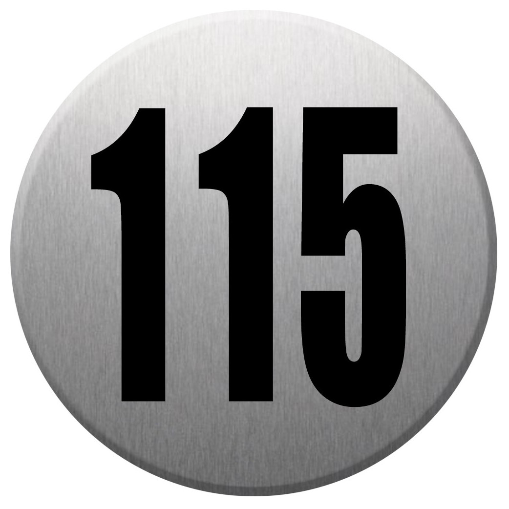 numéroderue115 - gris brossé 10x10cm - Sticker/autocollant