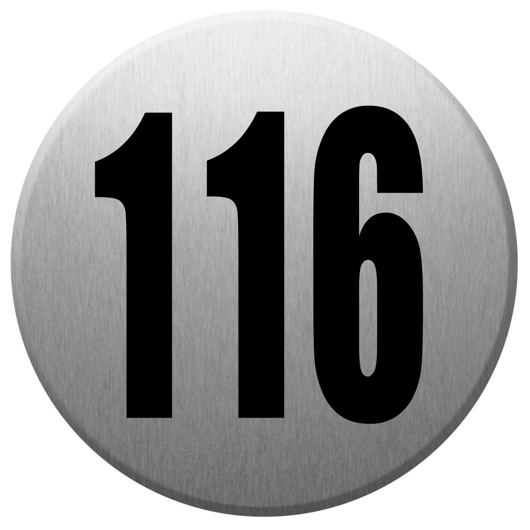 numéroderue116 - gris brossé 10x10cm - Sticker/autocollant