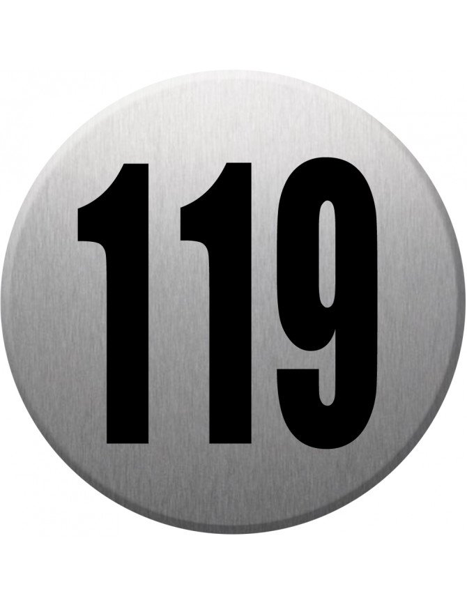 numéroderue119 - gris brossé 10x10cm - Sticker/autocollant numéroderue119 - gris brossé 10x10cm - Sticker/autocollant