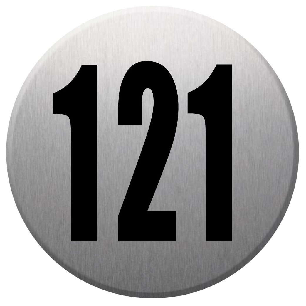 numéroderue121 - gris brossé 10x10cm - Sticker/autocollant