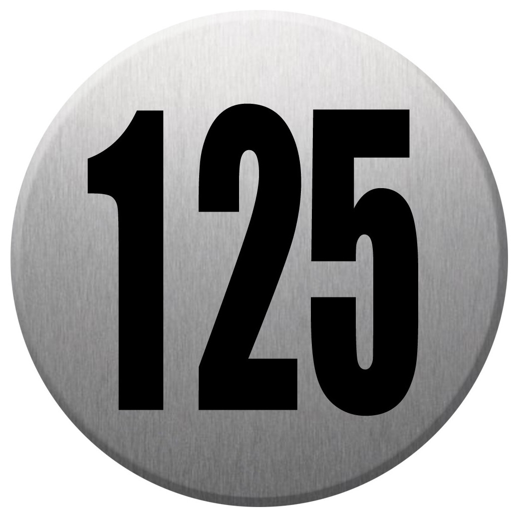 numéroderue125 - gris brossé 10x10cm - Sticker/autocollant