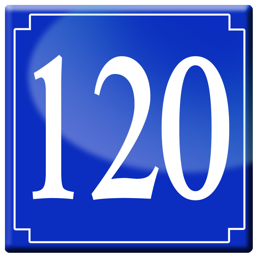 numéroderue120 - classique 10x10cm - Sticker/autocollant