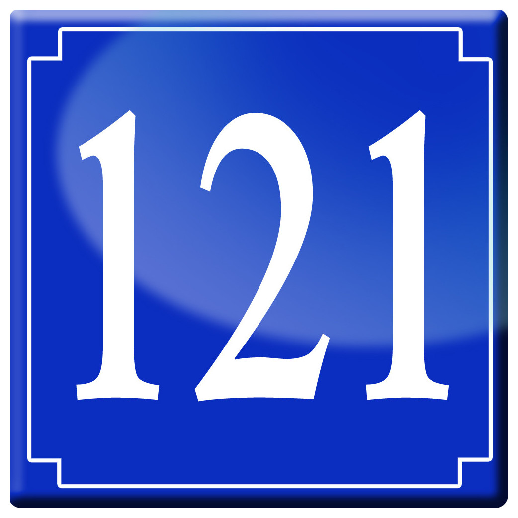 numéroderue121 - classique 10x10cm - Sticker/autocollant