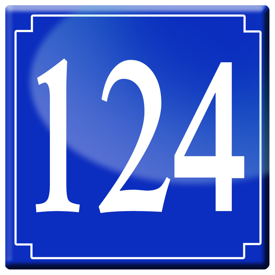 numéroderue124 - classique 10x10cm - Sticker/autocollant