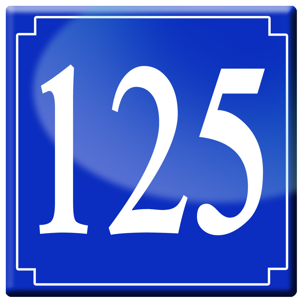 numéroderue125 - classique 10x10cm - Sticker/autocollant